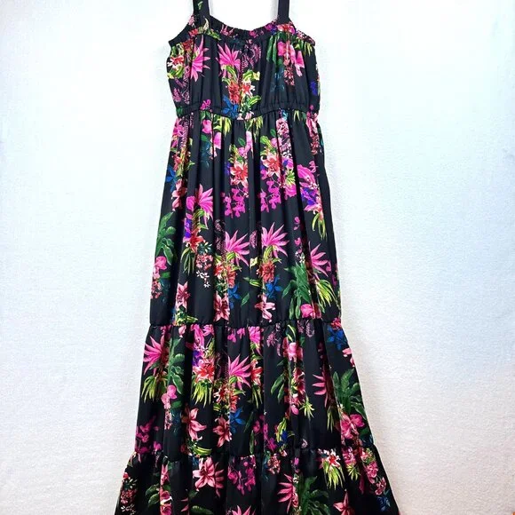 INC International Concepts Floral Tiered Maxi Dress Womens Small Resort Beach - Picture 13 of 14